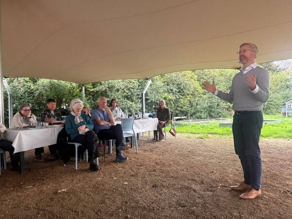 Roderic O'Gorman addressing local members Roderic O'Gorman addressing local members