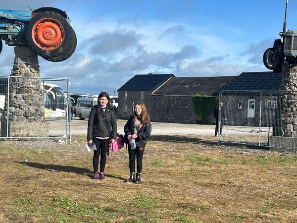 Tiah and Ellie from St Declan's Community College at the Ploughing. Tiah and Ellie from St Declan's Community College at the Ploughing.