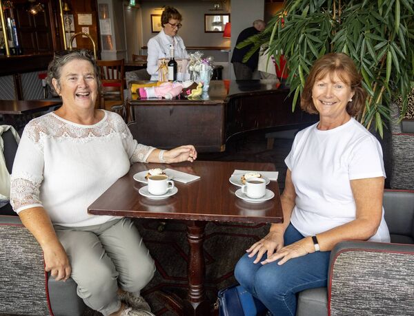 Janet Twigg and Grainne O Neachtain, at the Majestic Hotel for the Tramore Hospice Support Group Coffee Morning. Photo: Joe Evans Janet Twigg and Grainne O Neachtain, at the Majestic Hotel for the Tramore Hospice Support Group Coffee Morning. Photo: Joe Evans