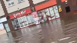 <p>Flash flooding in Ferrybank on Sunday morning.</p> <p>Flash flooding in Ferrybank on Sunday morning.</p>
