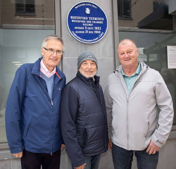 Attending were Eugene Broderick, Chair.,Waterford Civic Trust, Paul Collins and Cllr. Jim Griffen. Photo: john Power Attending were Eugene Broderick, Chair.,Waterford Civic Trust, Paul Collins and Cllr. Jim Griffen. Photo: john Power