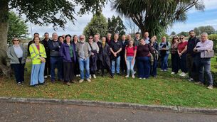 <p>Members of the South East Regional Operational Committee pictured before setting off on their fieldtrip across Dungarvan.</p>