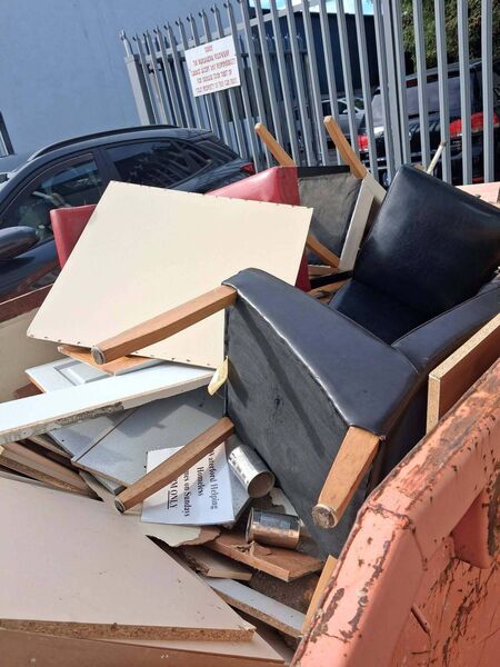 A skip full of furniture and equipment bought with money fundraised for Waterford Helping the Homeless. 	Photo: Waterford Helping the Homeless