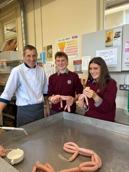Butcher Joe O’Reilly pictured with his children, St Declan's students Conor and Lucy-Jane. Butcher Joe O’Reilly pictured with his children, St Declan's students Conor and Lucy-Jane.