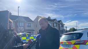 <p>Bishop of Waterford and Lismore Alphonsus Cullinan at Birchwood estate, Tuesday, October 13. </p>