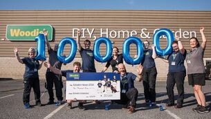 <p>Woodie’s staff and customers in Waterford are celebrating after raising an incredible €10,000 for four Irish children’s charities</p> <p>Woodie’s staff and customers in Waterford are celebrating after raising an incredible €10,000 for four Irish children’s charities</p>