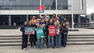 <p>Waterford council staff joined together outside the Waterford Crystal building this morning as part of the country's largest strike action in almost 20 years. Photo: Erin Gahan </p> <p>Waterford council staff joined together outside the Waterford Crystal building this morning as part of the country's largest strike action in almost 20 years. Photo: Erin Gahan </p>