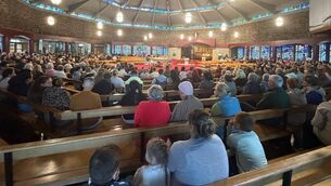<p>A packed Sacred Heart Church, the Folly, for the vigil for the English family.</p> <p>A packed Sacred Heart Church, the Folly, for the vigil for the English family.</p>