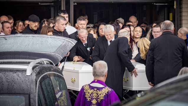 DEVASTATION: Waterford City unites in final farewell to English family