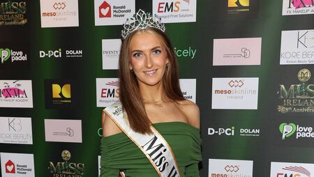 Miss Ireland contestant Loren Flynn flying the Déise flag in Dundalk